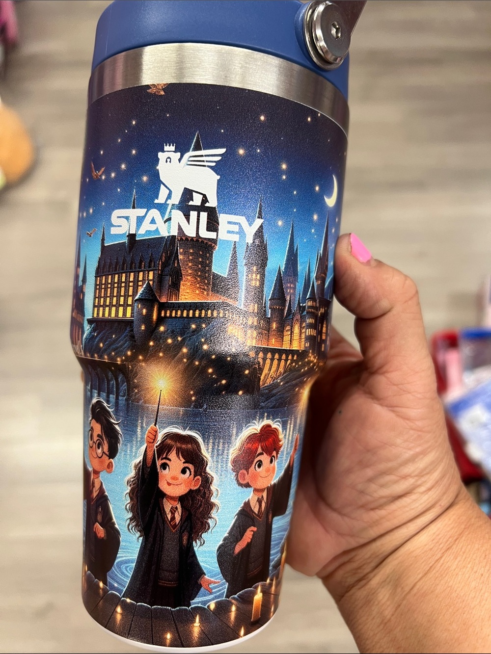 Harry Potter Stanley Blue Illustrated Magic Castle Insulated Tumbler